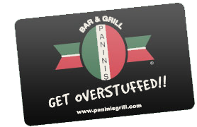 Panini's Bar & Grill Overstuffed gift card