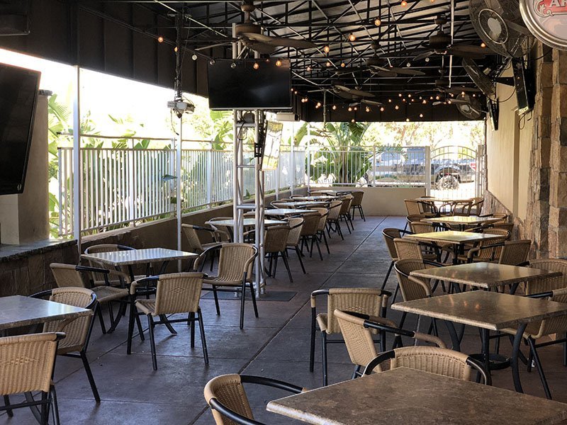 Panini's Bar & Grill Lutz Florida exterior shot of patio